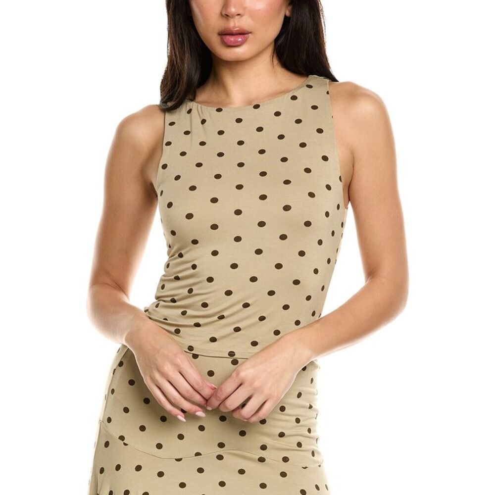 70/21 Womens  Dot Tank Top, Brown